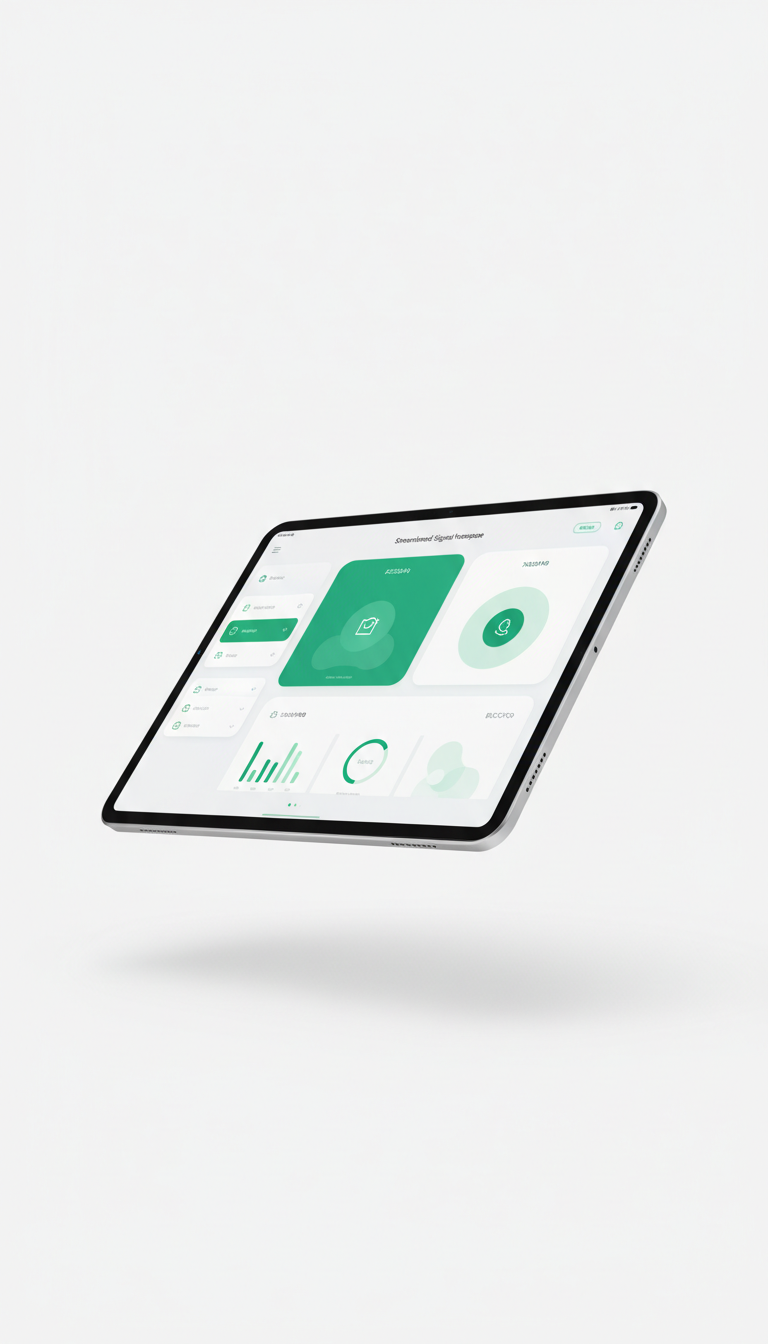 Theme Demo on Tablet Display